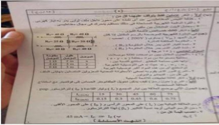 استمرار لمسلسل فشل التعليم فى عهد الانقلاب : تداول امتحان الفيزياء بعد دقائق من بدء اللجان