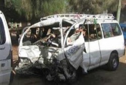 مصرع أمين شرطة ووالدته وابنته في حادث تصادم بالبحيرة