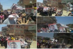 بالفيديو.. صور الرئيس مرسي تظلل تظاهرات حاشدة في بلطيم وههيا