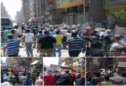 ثوار « بولاق الدكرور» يتوعدون السيسي في أولي فعاليات ذكري «انقلاب العسكر»