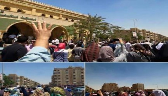 تظاهرات حاشدة بالجيزة تطالب بالقصاص لشهداء 6 أكتوبر