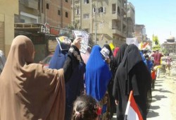 مسيرة حاشدة لثوار الخياطة بدمياط في ذكرى انقلاب 3 يوليو