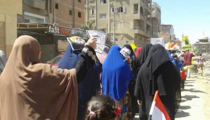 مسيرة حاشدة لثوار الخياطة بدمياط في ذكرى انقلاب 3 يوليو