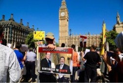 مظاهرة في لندن احتجاجا على زيارة السيسي المزمعة