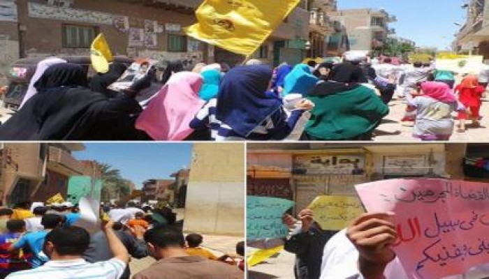 رغم الحر والعطش.. ثوار بلطيم وههيا والحسينية والزقازيق في الشارع