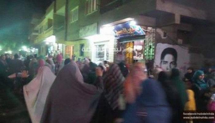 الجيزة: ثوار ناهيا يطالبون بسقوط النظام العسكرى الدموى بمسيرة ليلية حاشدة