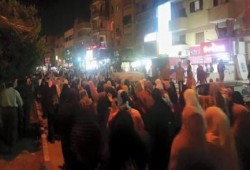 مسيرة ليلية بالعاشر من رمضان تندد بمجازر العسكر في حق المصريين