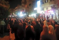 مسيرة ليلية بالعاشر من رمضان تندد بمجازر العسكر في حق المصريين