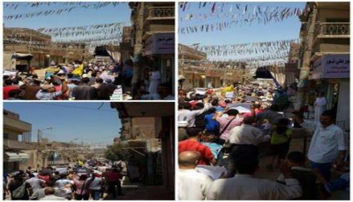 الجيزة تواصل ثورتها ضد العسكر بتظاهرات بالعياط ومنشية رضوان