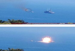 "ولاية سيناء" يتبنى تدمير الفرقاطة التابعة للجيش المصري وينشر صور للعملية