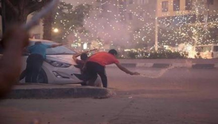 "شباب ضد الانقلاب" تعلن مهاجمة تشكيل أمني بالمولوتوف في الهرم (صور)