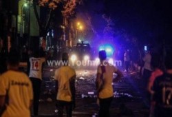اشتبكات قوات الأمن مع جمهور الزمالك حول اسوار النادي