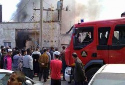 انفجار مولد يشعل حريقًا هائلاً بمستشفى كفر الشيخ