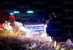 نحس الانقلاب .. بالأسماء.. إصابة 13 في انقلاب «أتوبيس رحلات» بـ«صحراوي» بني سويف