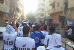 مسيرة لـ "أولتراس مصر سياسي" بالفيوم فى ذكرى مذبحة النصب التذكاري