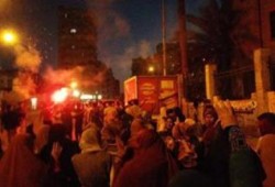 البحيرة: ثوار دمنهور يشعلون الالعاب النارية في مسيرة رافضة لحكم العسكر