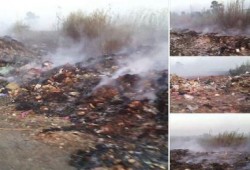 تلال من القمامة على طريق "شربين بلقاس" بـ ‫‏الدقهلية‬