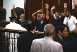 1 أكتوبر نظر طعون هزلية إعدام "بديع" و 13 آخرين بغرفة "رابعة"