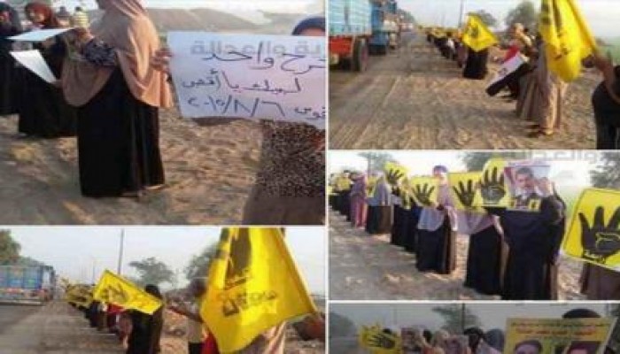 سلاسل ووقفات لثوار كفر صقر وفاقوس بالشرقية