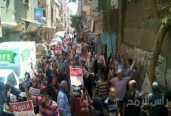 المطرية تنتفض للمطالبة بالقصاص للشهداء