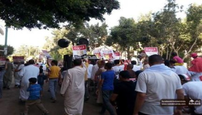 الجيزة: مسيرة لثوار منشية رضوان فى جمعة "الأرض لا تشرب الدم"