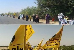 في الذكري الثانية للمذبحة..سلسلة بشرية لثوار البستان تطالب بمحاكمة قادة الانقلاب