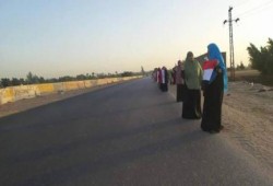 الشرقية: سلسة بشرية لثوار بلبيس فى ذكرى مجزة رابعه