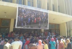 طلاب حقوق الإسكندرية يتظاهرون اعتراضًا على النتيجة وانخفاض نسب النجاح