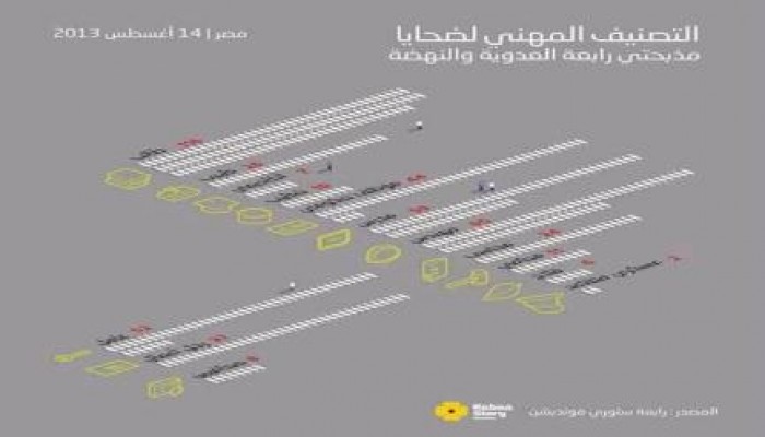 "حتى لا تذهب الحقيقة سدى".. إنفوجراف: التصنيف المهني لشهداء رابعة