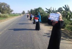 الغربية: فعالية مناهضة للانقلاب على طريق طنطا كفر الشيخ