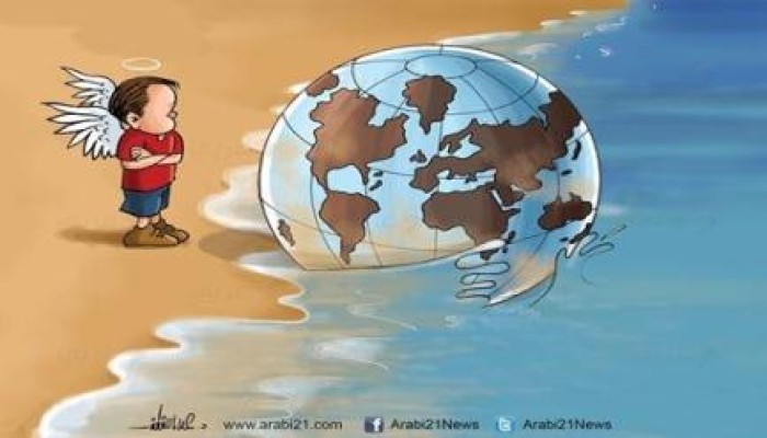 كاريكاتير: نجا إيلان وغرق العالم