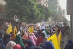 مسيرة حاشدة بأبو حماد ضد الانقلاب