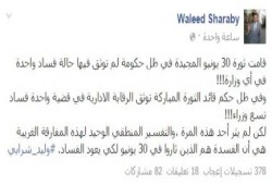 شرابى: 30 يونيو أعادت الفساد لمصر