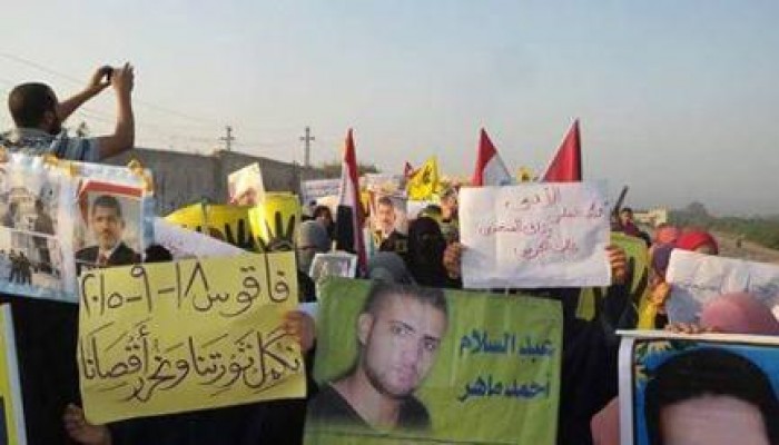 "نكمل ثورتنا ونحرر أقصانا".. مسيرة حاشدة لثوار فاقوس