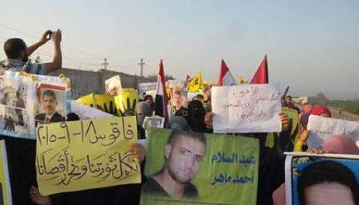 "نكمل ثورتنا ونحرر أقصانا".. مسيرة حاشدة لثوار فاقوس