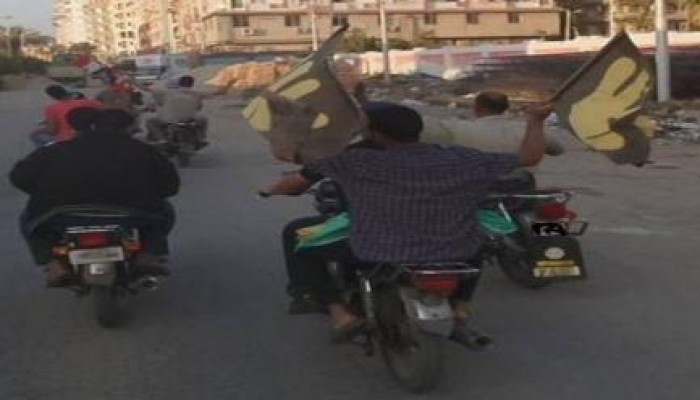 مسيرة بالدراجات البخارية لثوار دمياط بوسط المدينة