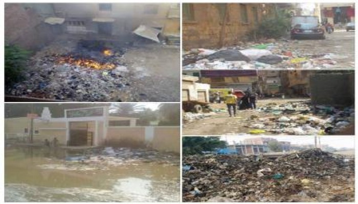 القمامة والصرف الصحي يستقبلان الطلاب بشوارع ‏بلبيس