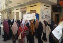 مسيرة حاشدة لـ"نساء ضد الانقلاب" بحوش عيسي تطالب بالافراج عن المعتقلين