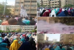 مسيرة حاشدة لطلاب جامعة الزقازيق في بداية العام الدراسي