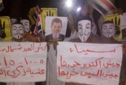 سيناء: وقفة ليلية ببئر العبد تنديدا بالانقلاب العسكري وخذلان الأقصى