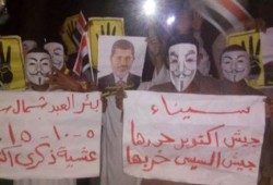 سيناء: وقفة ليلية ببئر العبد تنديدا بالانقلاب العسكري وخذلان الأقصى
