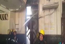 نحس الانقلاب .. حريق بمسرح الشبان المسلمين بشارع ‏رمسيس (فيديو)