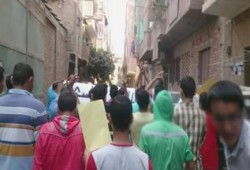 شباب ضد الانقلاب بقليوب ينظمون مسيرة ضد الانقلاب العسكري