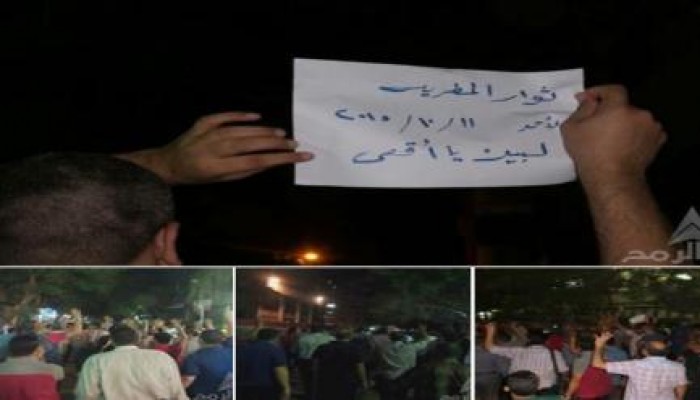 ثوار المطرية يهتفون: "لبيك يا أقصى"