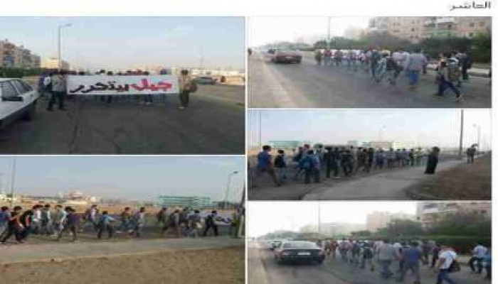 ثوار فاقوس والعاشر من رمضان بالشرقية ينددون بجرائم الانقلاب