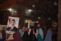 ثوار منشية رضوان يتظاهرون رفضاً لانتخابات الدم