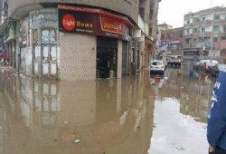 بالصور ..  مياه الأمطارتغرق دمياط  كارثة الأسكندرية تتكرر