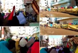 مسيرة حاشدة لثوار البصارطة بدمياط