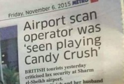 "مترو" البريطانية تكشف: موظفو أمن مطار شرم الشيخ يلعبون "كاندي كراش"