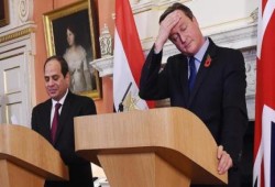 فضيحة عالمية .. صحيفة تلغراف البريطانية: السيسي وكاميرون.. مؤتمر صحفي بلا صحفيين